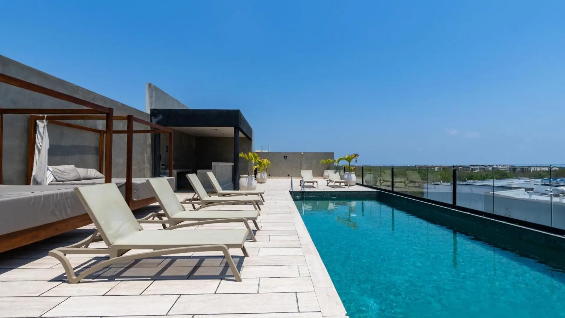 Luxury Studio With Balcony And Rooftop Pool In Tulum Best Location Daire